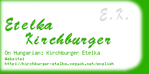 etelka kirchburger business card